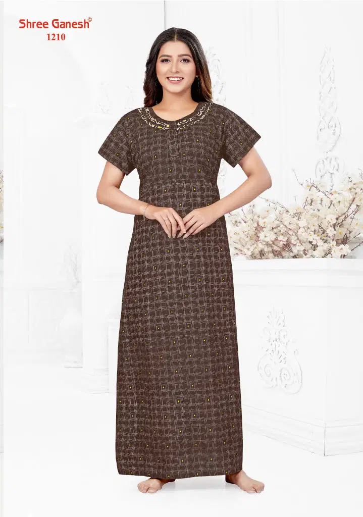 Kavya Vol 2 By Shree Ganesh Printed Cotton Nighty Wholesale Shop In Surat
